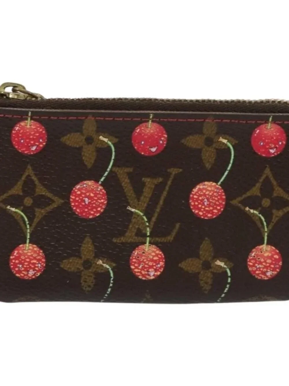 LOUIS VUITTON Monogram Cherry Pochette Cles Coin Purse M95042 LV Auth bs35761